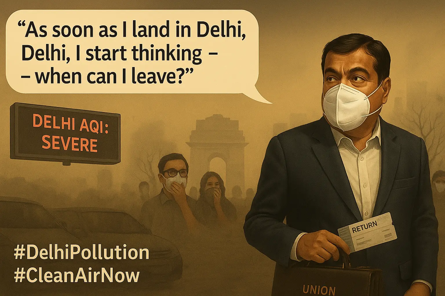 🚨 “As soon as I land in Delhi, I start thinking — when can I leave?”
– Union Minister Nitin Gadkari
